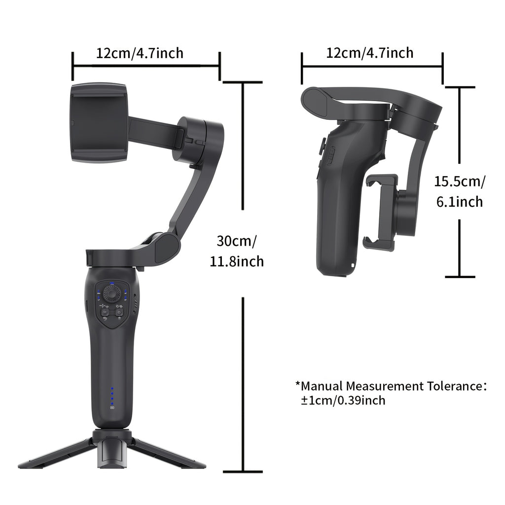Universal Mobile phone Tripod Head Stabilizer- 360 degrees Rotating Mount with cold shoe for vlogging, Photography & video Recording