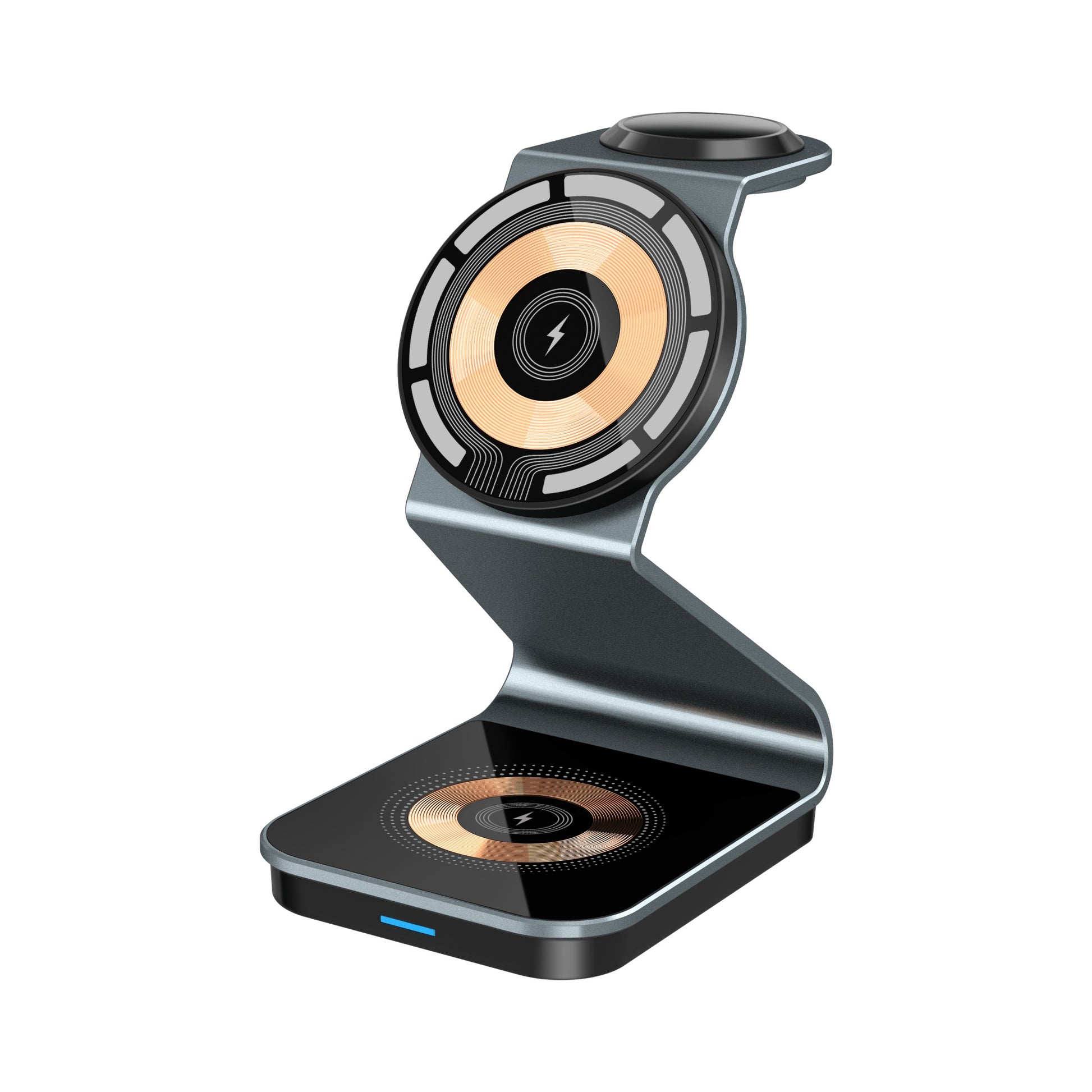 3in 1 Magnetic Wireless Charger, Fast Charging Station for your smartphones, smartwatches, and earbuds