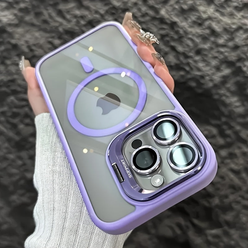 Magnetic Metal Frame case for Iphone 11-16 pro max /360 degree protection with clear back