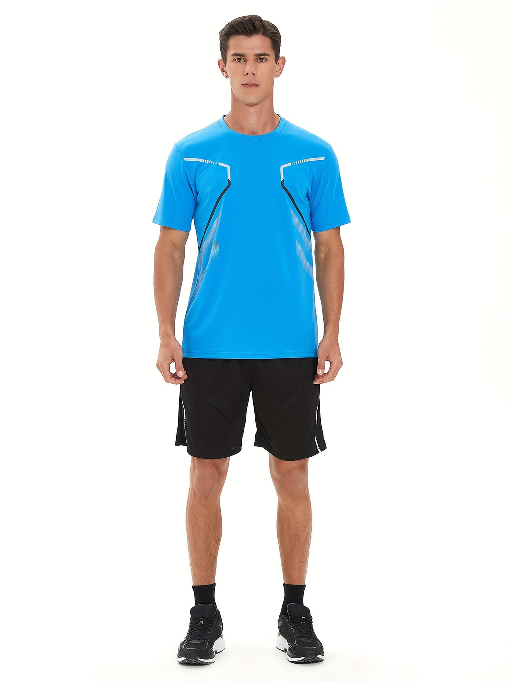 Men's Quick-Dry sportswear set - Short and Long sleeve Top & Shorts for Running &Gym