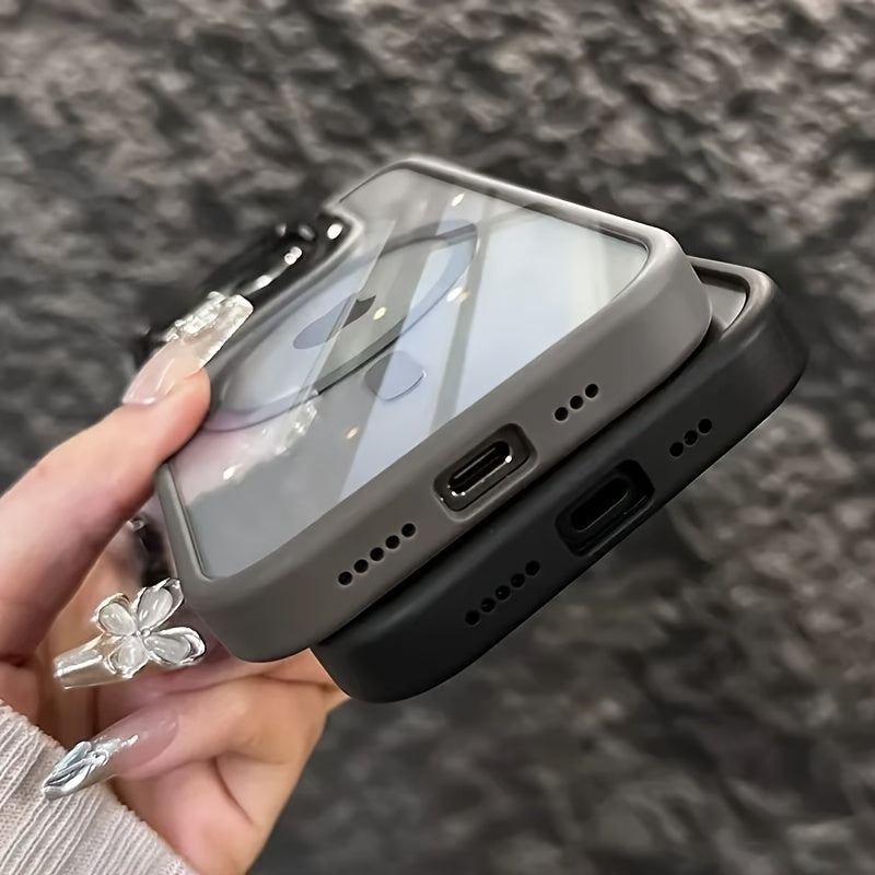 Magnetic Metal Frame case for Iphone 11-16 pro max /360 degree protection with clear back