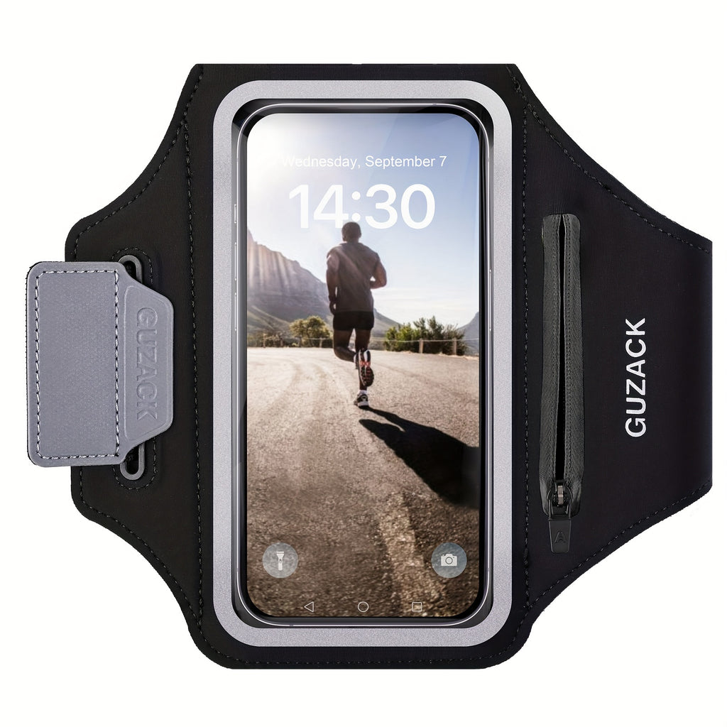 7.0-inch Large Zipper Mobile phone Arm Band with Touchscreen Pocket & Adjustable Strap