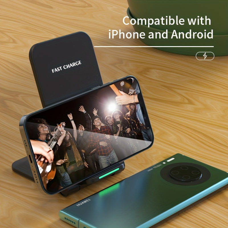 Ultra-slim Wireless Charing Pads with USB Type-C Fast Charging - 15w Qi-compatible for iphone, samsung, and More