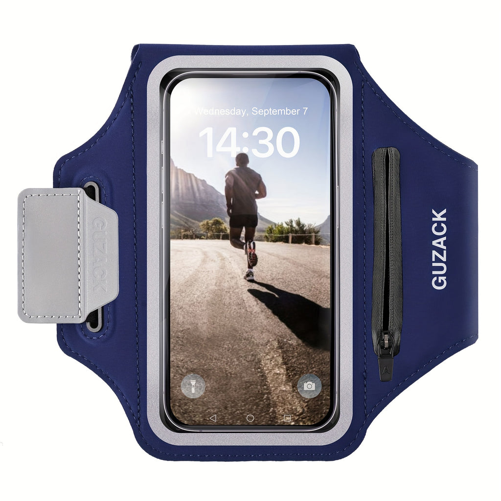 7.0-inch Large Zipper Mobile phone Arm Band with Touchscreen Pocket & Adjustable Strap