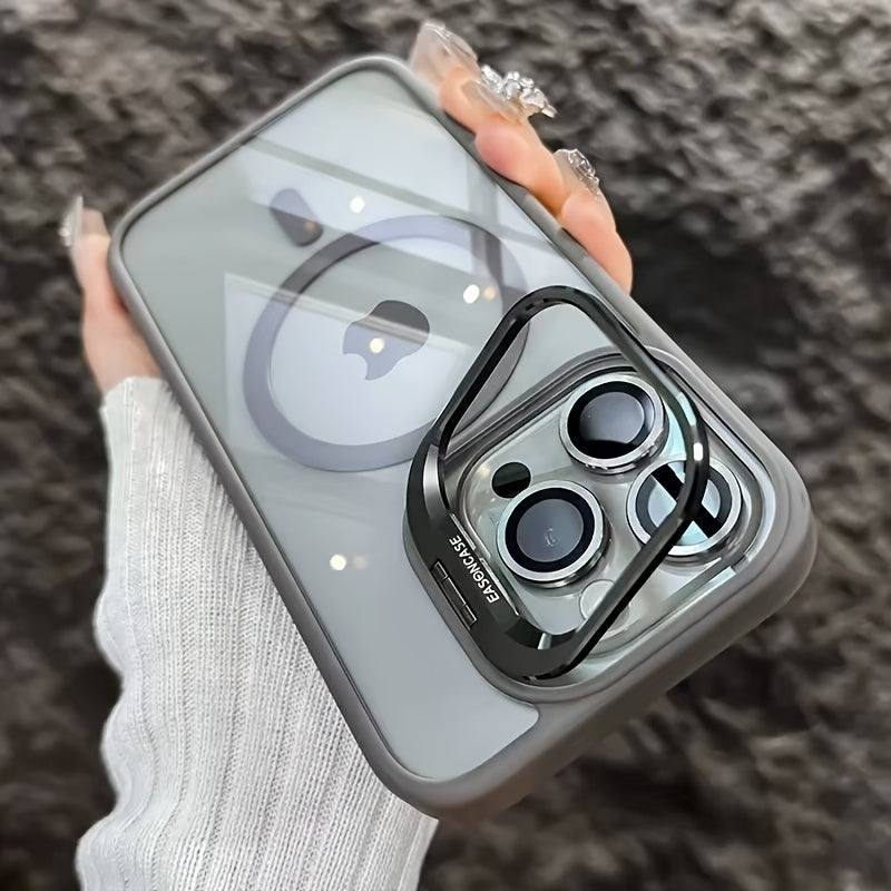 Magnetic Metal Frame case for Iphone 11-16 pro max /360 degree protection with clear back