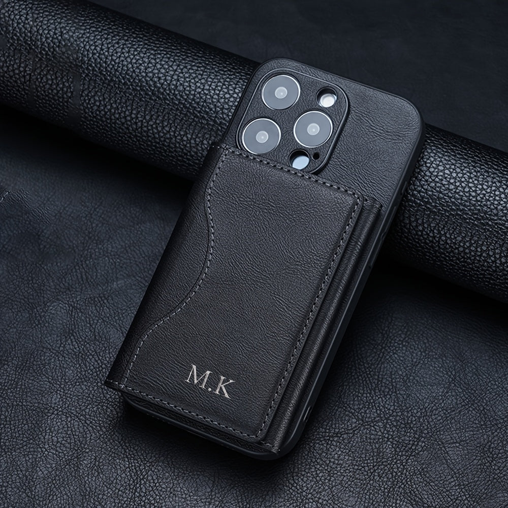 Premium Synthetic Faux Leather Wallet Case with Card Holder for iphone 11-16