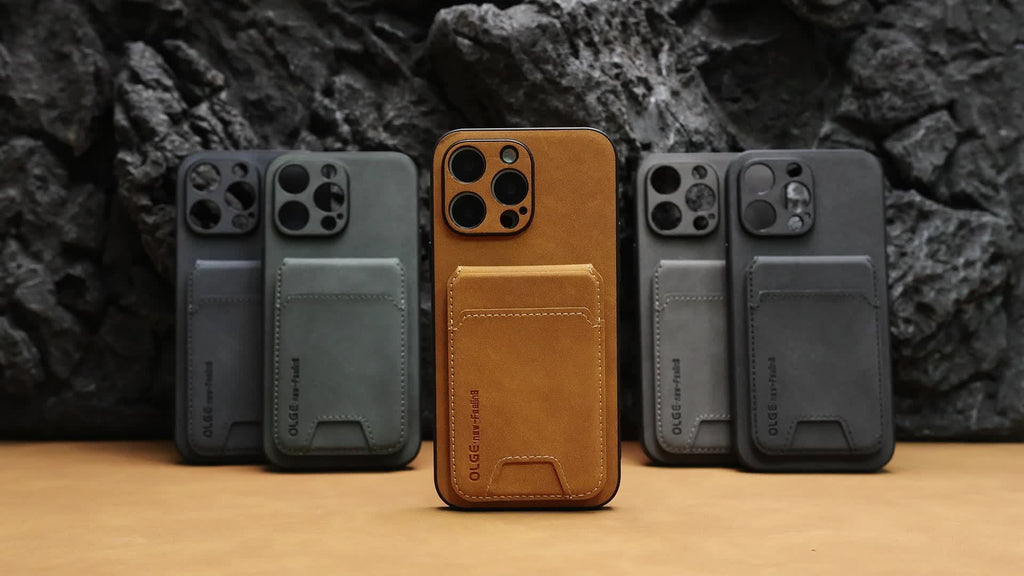 Premium synthetic Faux Leather Wallet Case with Card Holder and stand for iphone 11-16 pro max
