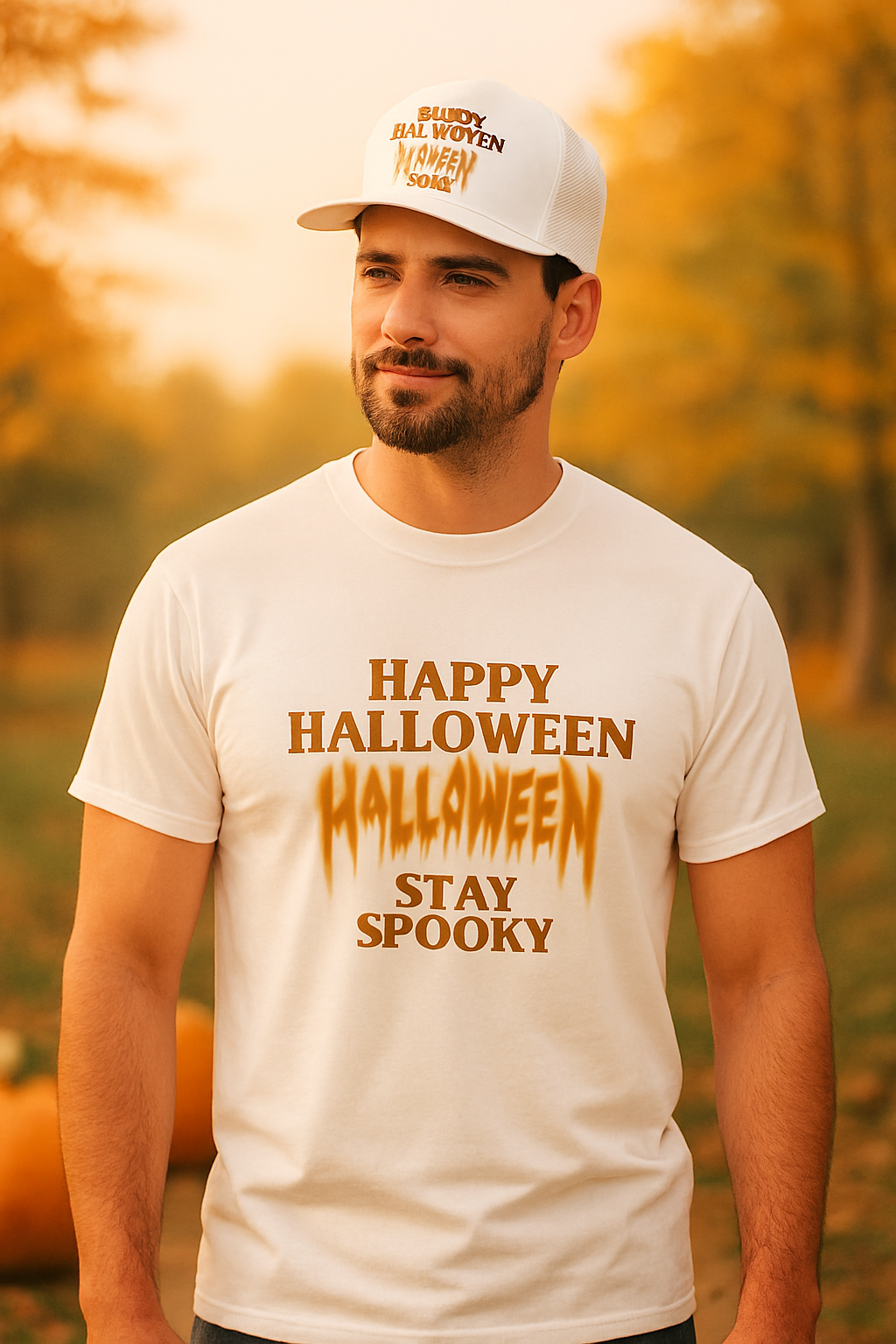 Halloween T-Shirt & Cap Set – “Stay Spooky” Limited Edition | Perfect Halloween Outfit