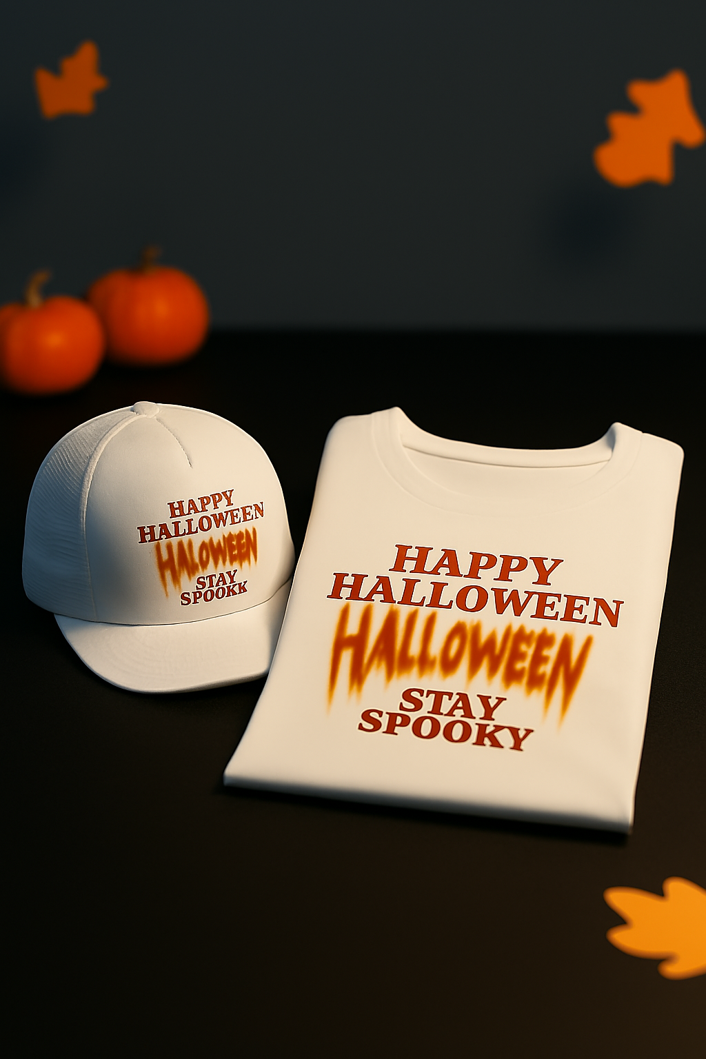 Halloween T-Shirt & Cap Set – “Stay Spooky” Limited Edition | Perfect Halloween Outfit