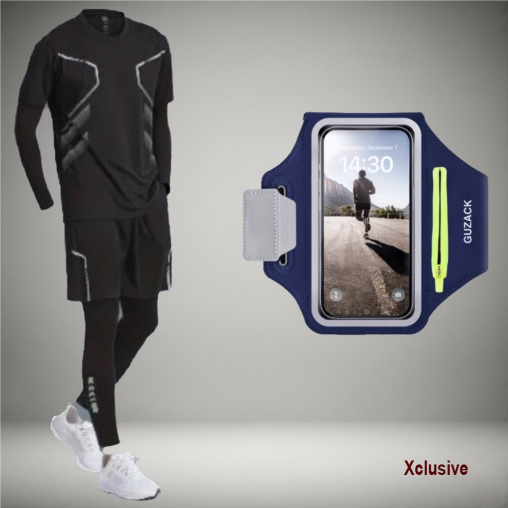 Men quick dry sportwear & Phone armband case