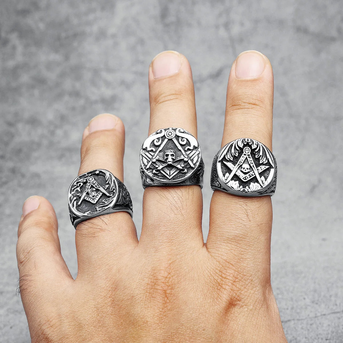 Masonic Skull Ring