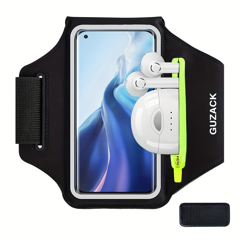 7.0-inch Large Zipper Mobile phone Arm Band with Touchscreen Pocket & Adjustable Strap
