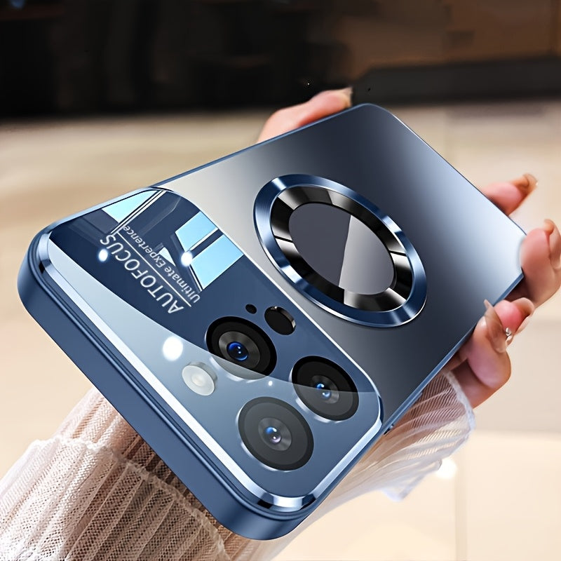 New Titanium Metal Luxurious Matte Phone Case Suitable for iPhone 16 15 14 13 12 11 Pro Max Plus with Magnetic Wireless Charging Function and Shockproof Glass Camera Lens Protection Case