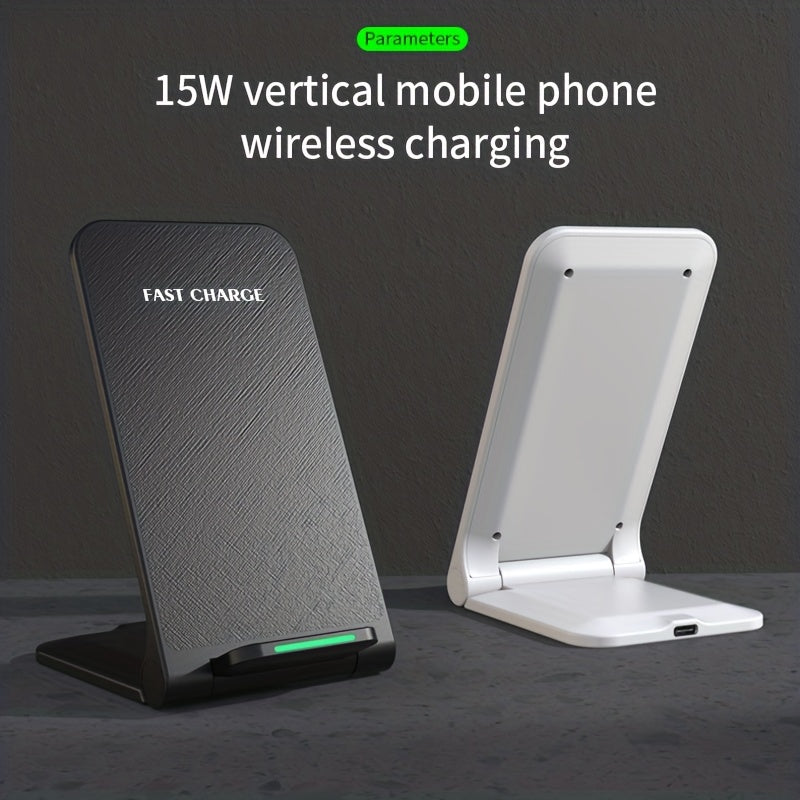 Ultra-slim Wireless Charing Pads with USB Type-C Fast Charging - 15w Qi-compatible for iphone, samsung, and More