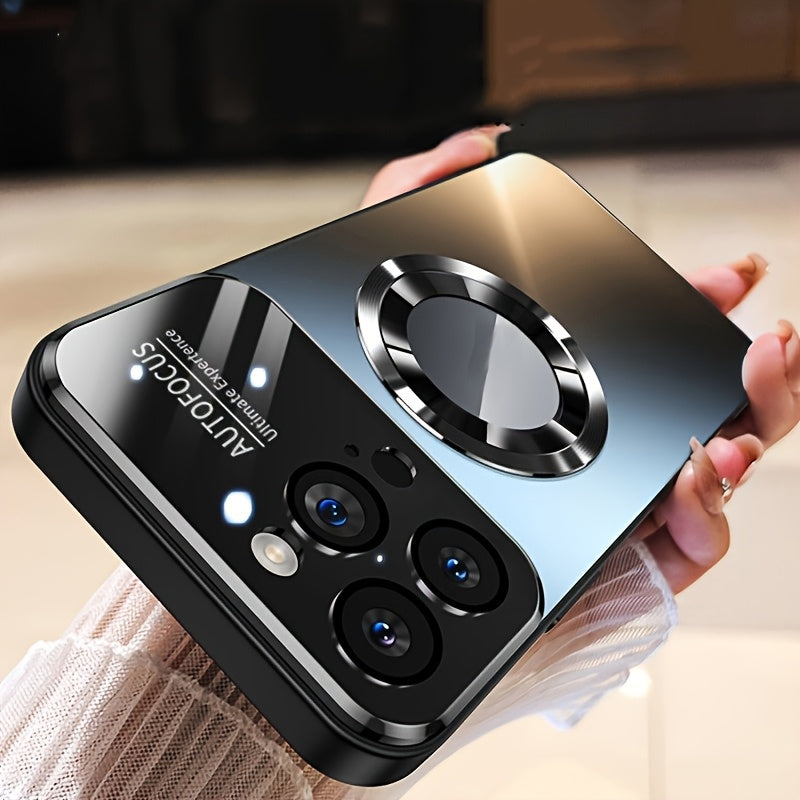 New Titanium Metal Luxurious Matte Phone Case Suitable for iPhone 16 15 14 13 12 11 Pro Max Plus with Magnetic Wireless Charging Function and Shockproof Glass Camera Lens Protection Case