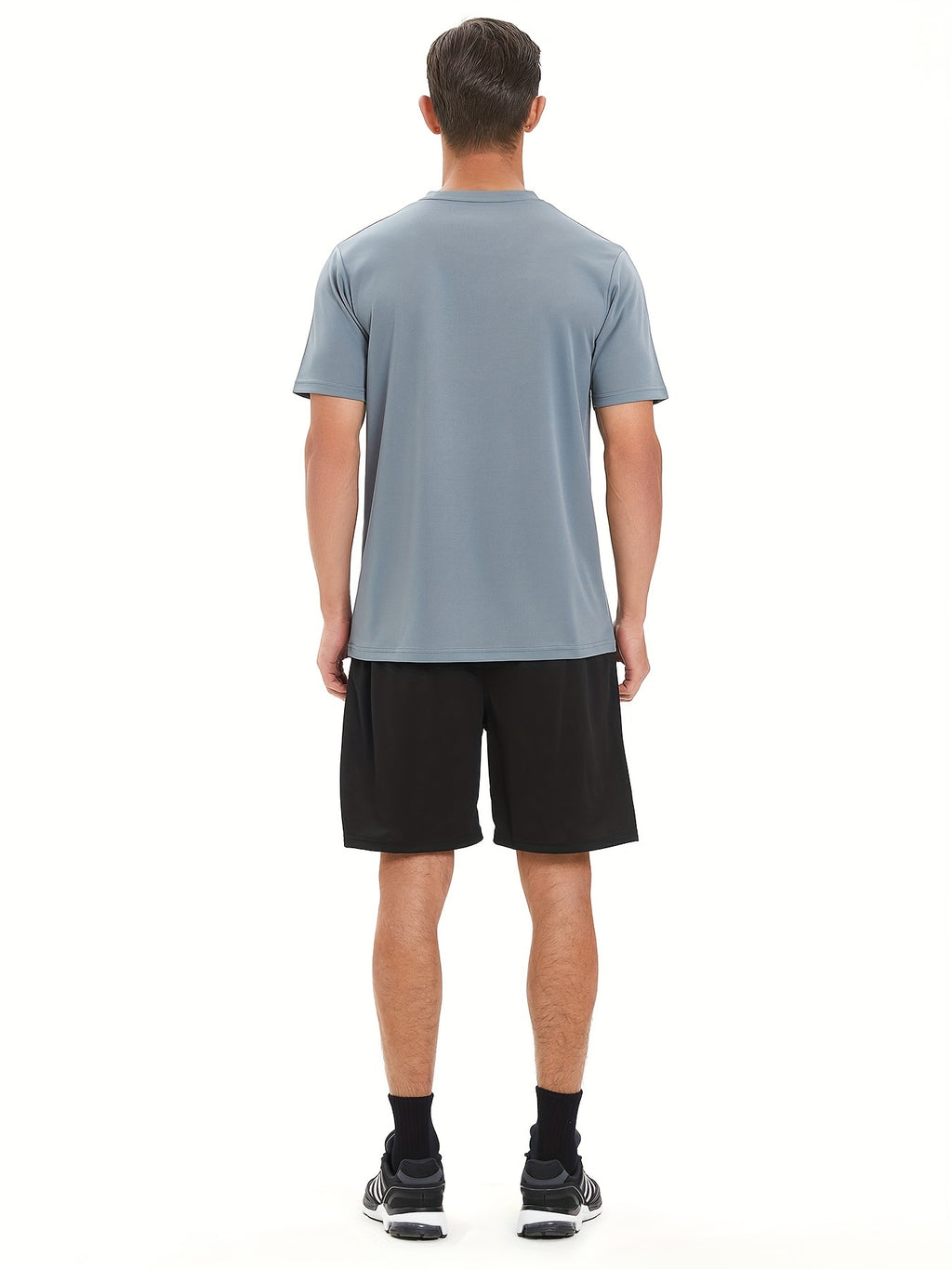 Men's Quick-Dry sportswear set - Short and Long sleeve Top & Shorts for Running &Gym