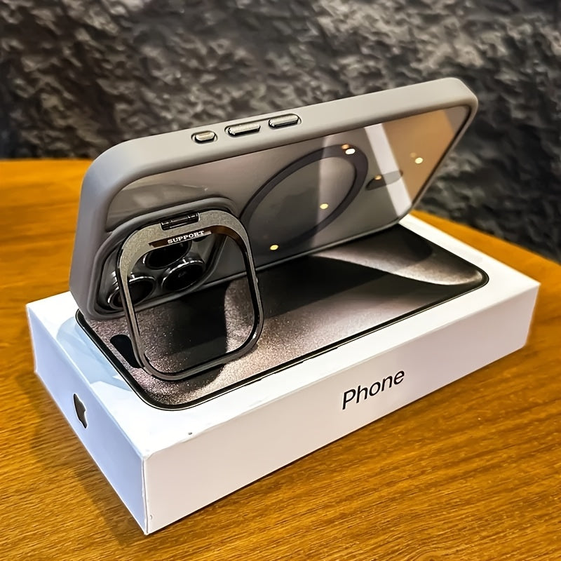 Magnetic Metal Frame case for Iphone 11-16 pro max /360 degree protection with clear back