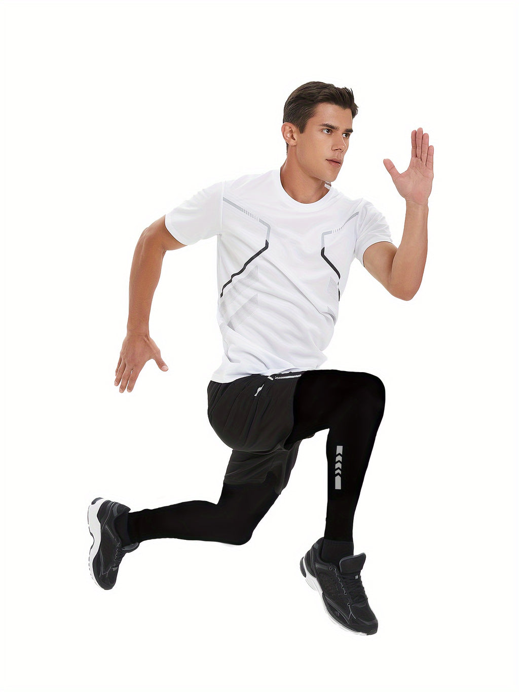 Men's Quick-Dry sportswear set - Short and Long sleeve Top & Shorts for Running &Gym