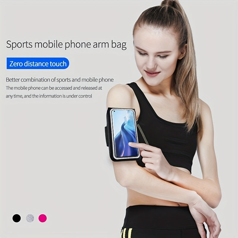 7.0-inch Large Zipper Mobile phone Arm Band with Touchscreen Pocket & Adjustable Strap