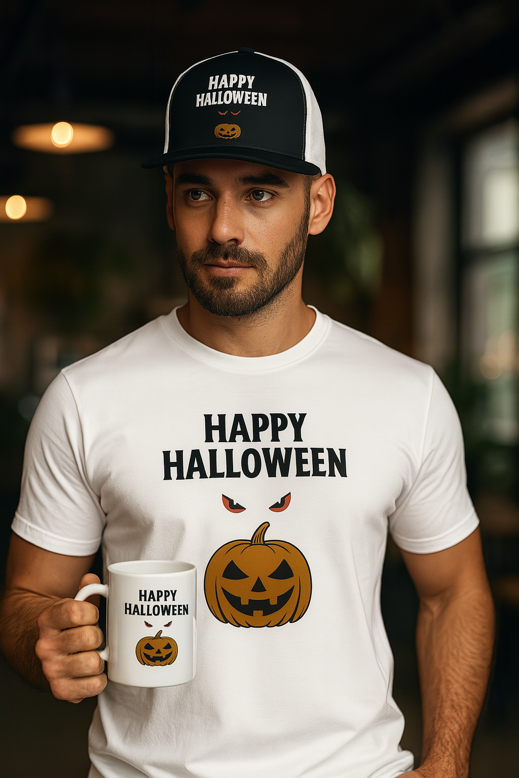Halloween Exclusive Bundle – T-Shirt, Cap & Mug | Limited Edition Gift Set